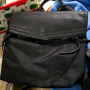 Botkier New York Trigger Mini Backpack Black Leather/Nylon 